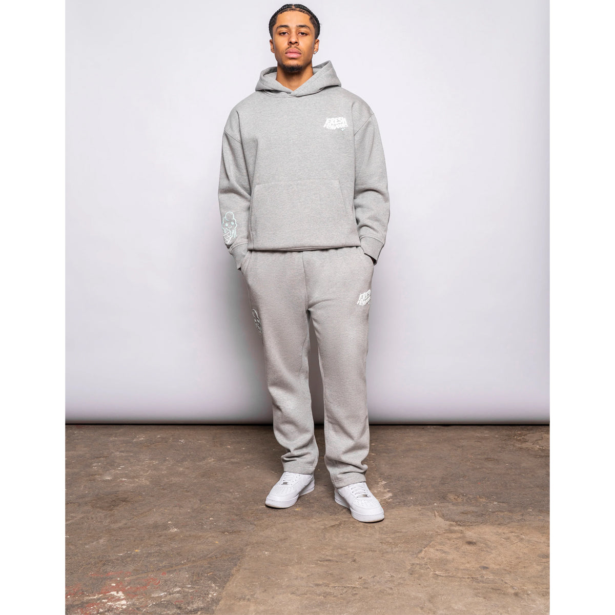 FRESH FLAVOURS GREY MARL JOGGERS