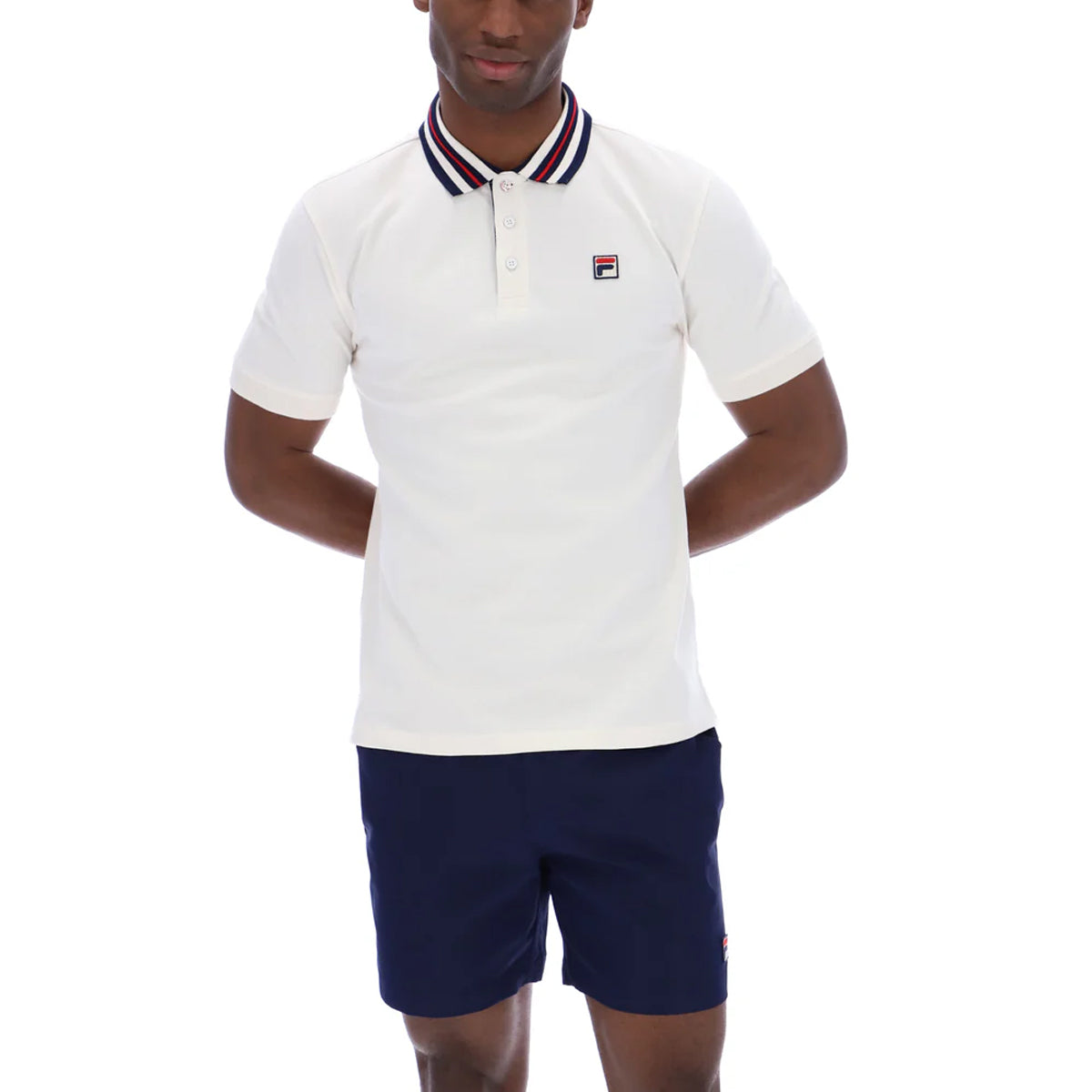 FILA ACHILLE HERITAGE TAPE POLO GARDENIA