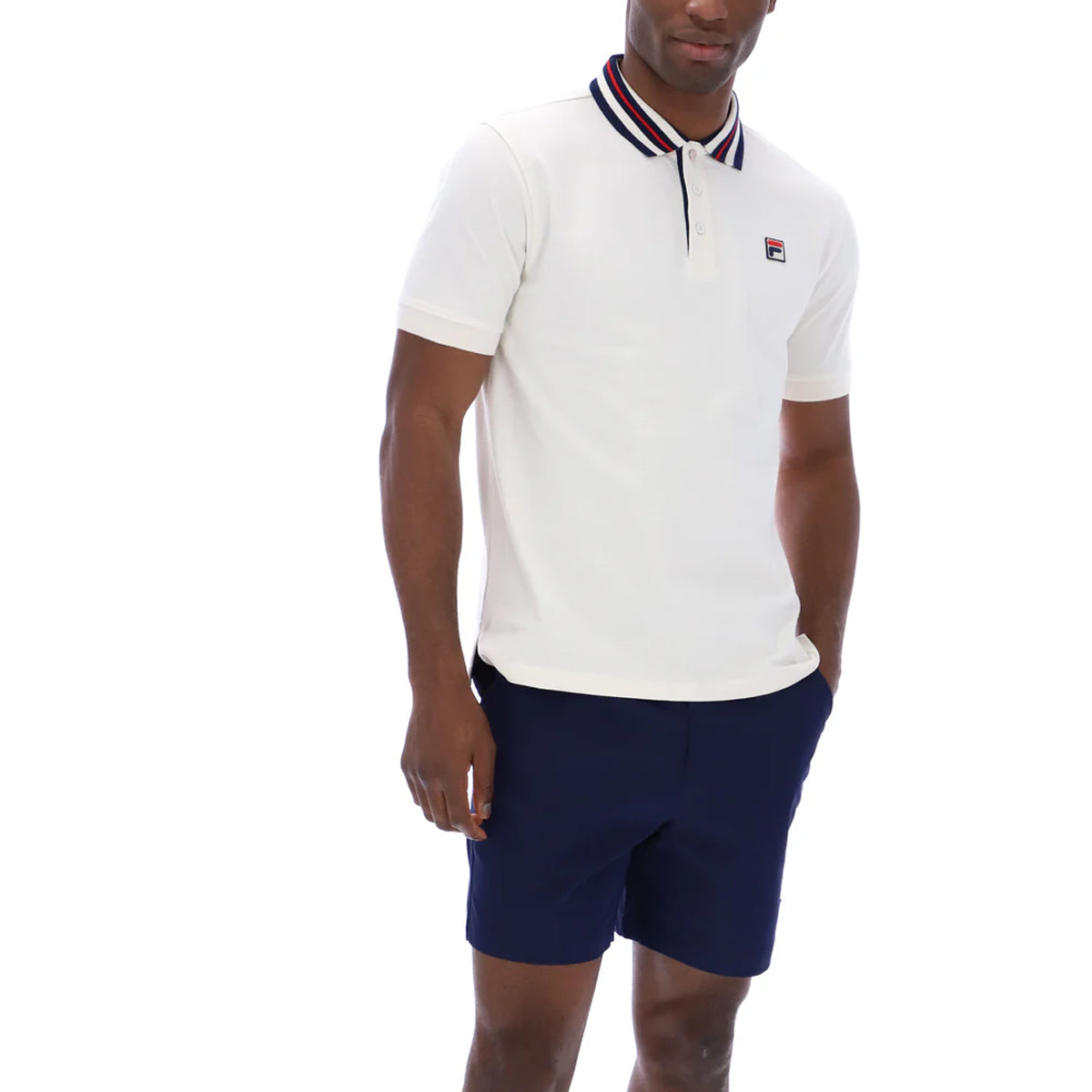 FILA ACHILLE HERITAGE TAPE POLO GARDENIA