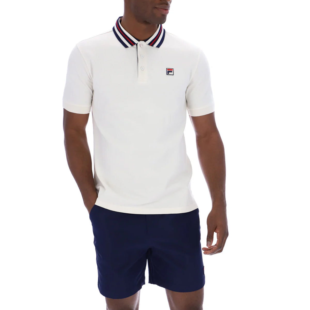 FILA ACHILLE HERITAGE TAPE POLO GARDENIA