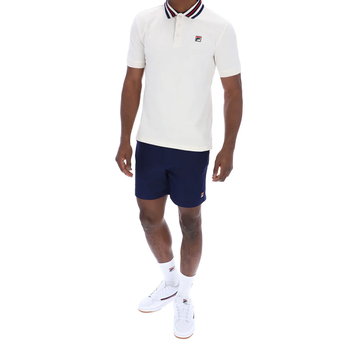 FILA ACHILLE HERITAGE TAPE POLO GARDENIA