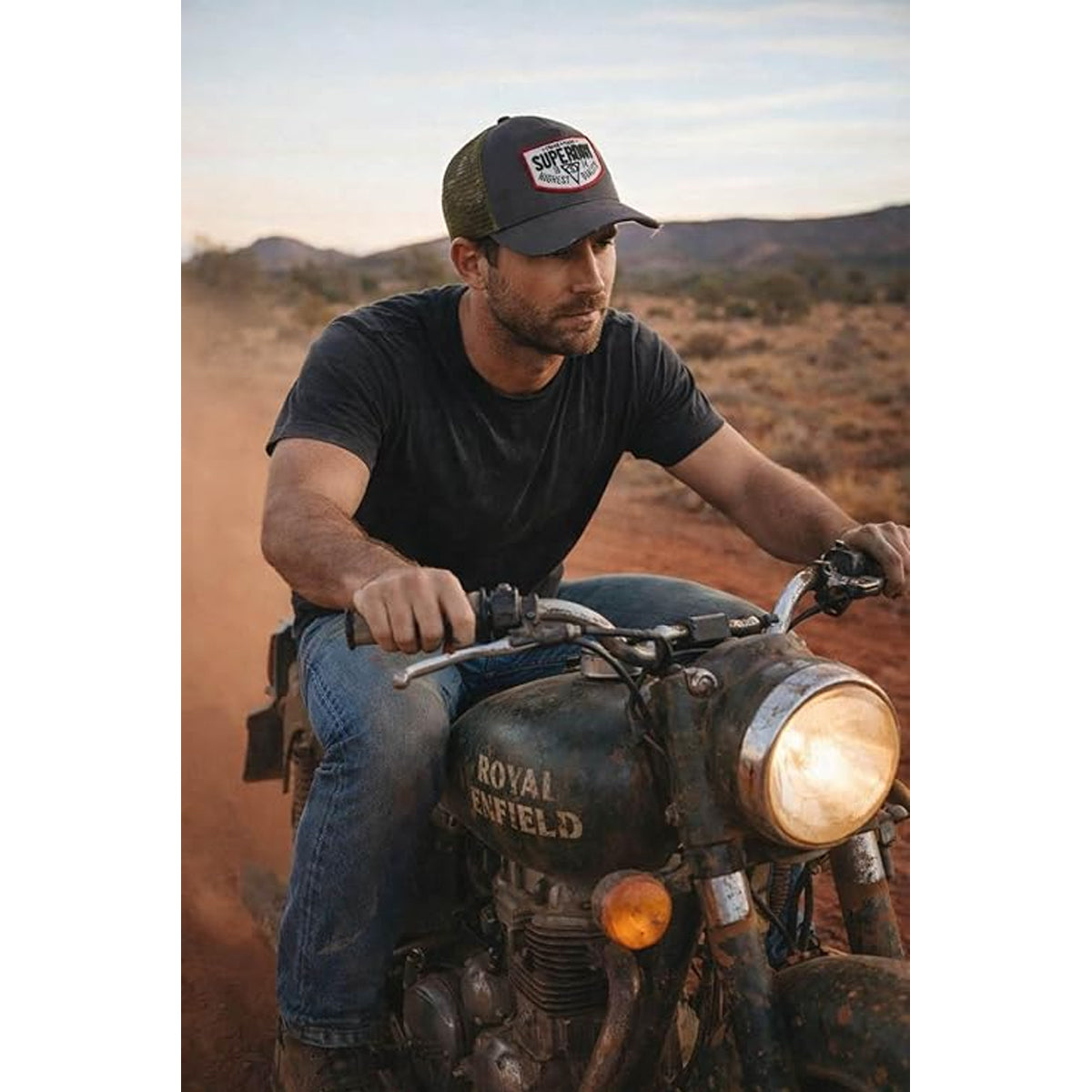 SUPERDRY MESH TRUCKER CAP FLINT STONE BLUE GREY 9JO