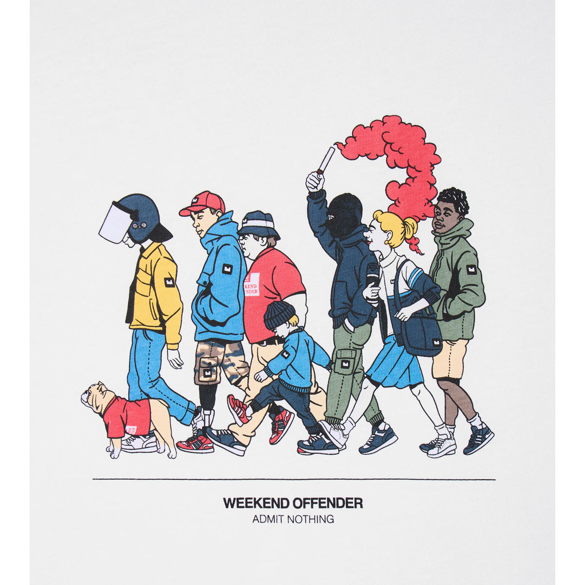 WEEKEND OFFENDER EVERYONE T-SHIRT WHITE