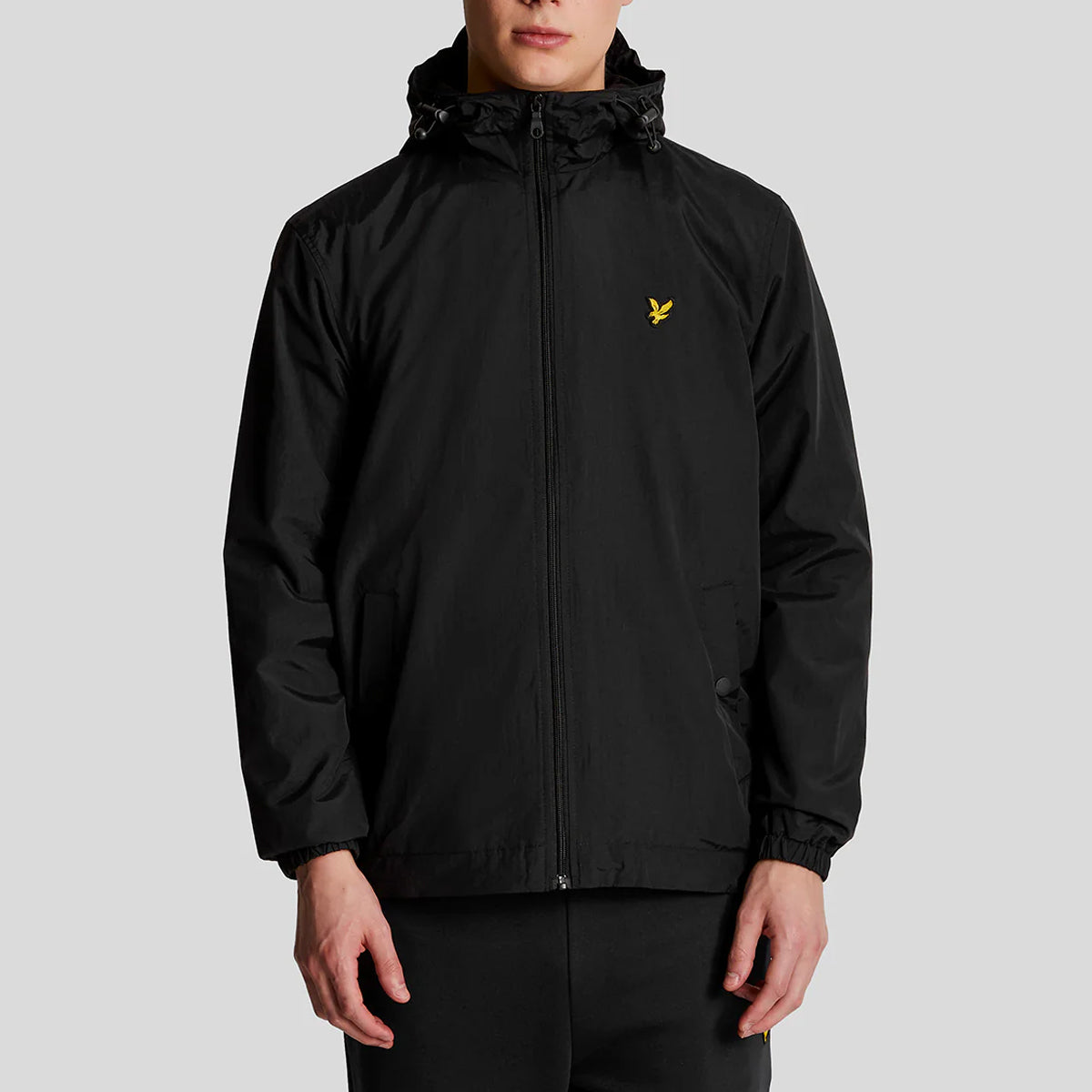 LYLE & SCOTT ZIP THROUGH HOODED JACKET JK464V JET BLACK