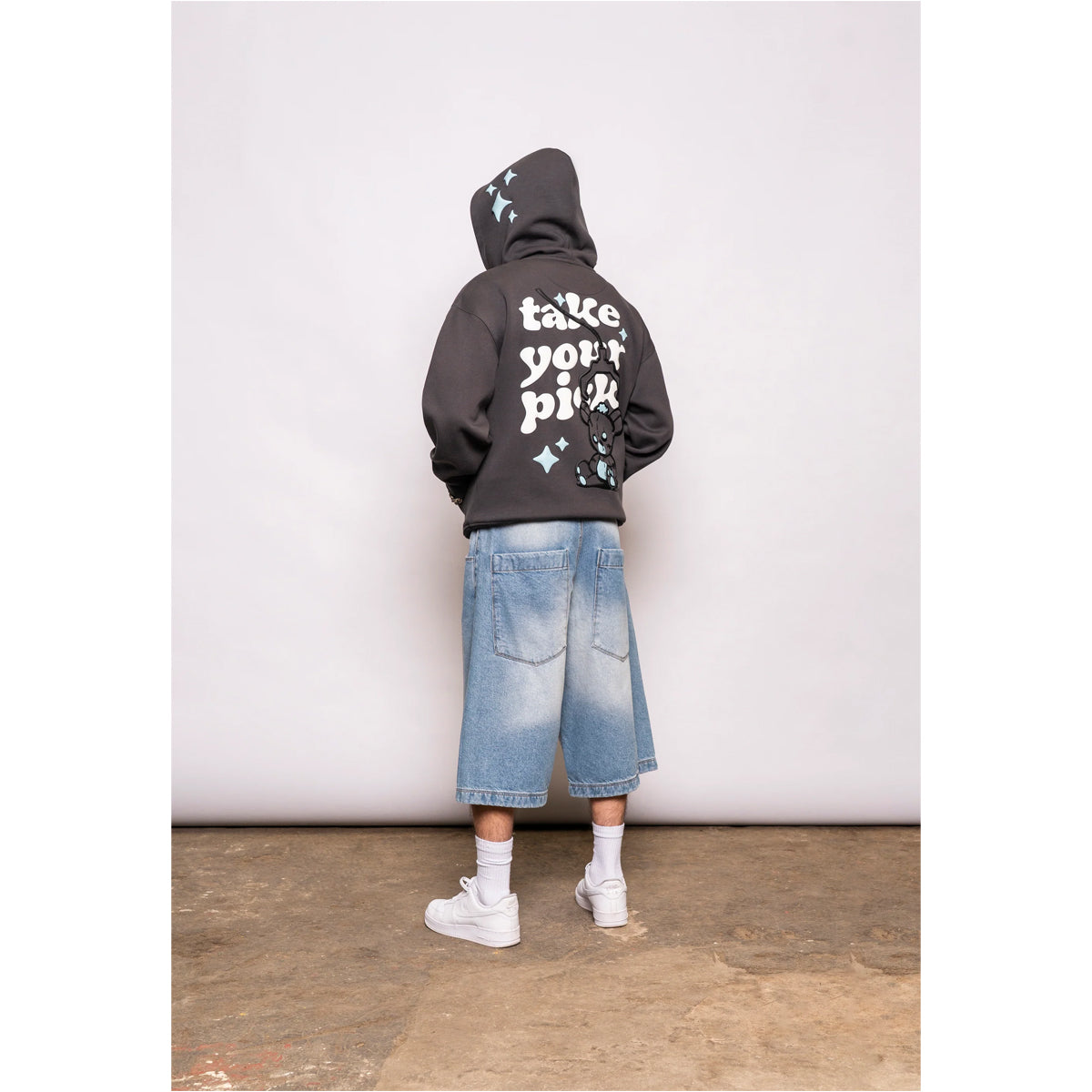 TAKE YOUR PICK CHARCOAL GREY OVERHEAD HOODY