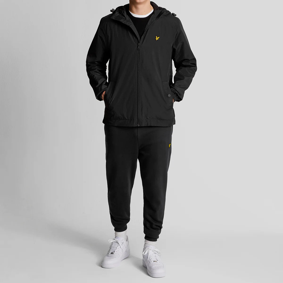 LYLE & SCOTT ZIP THROUGH HOODED JACKET JK464V JET BLACK