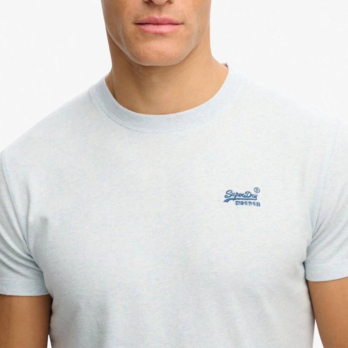 SUPERDRY ESSENTIAL LOGO EMB T-SHIRT ICY BLUE J7I