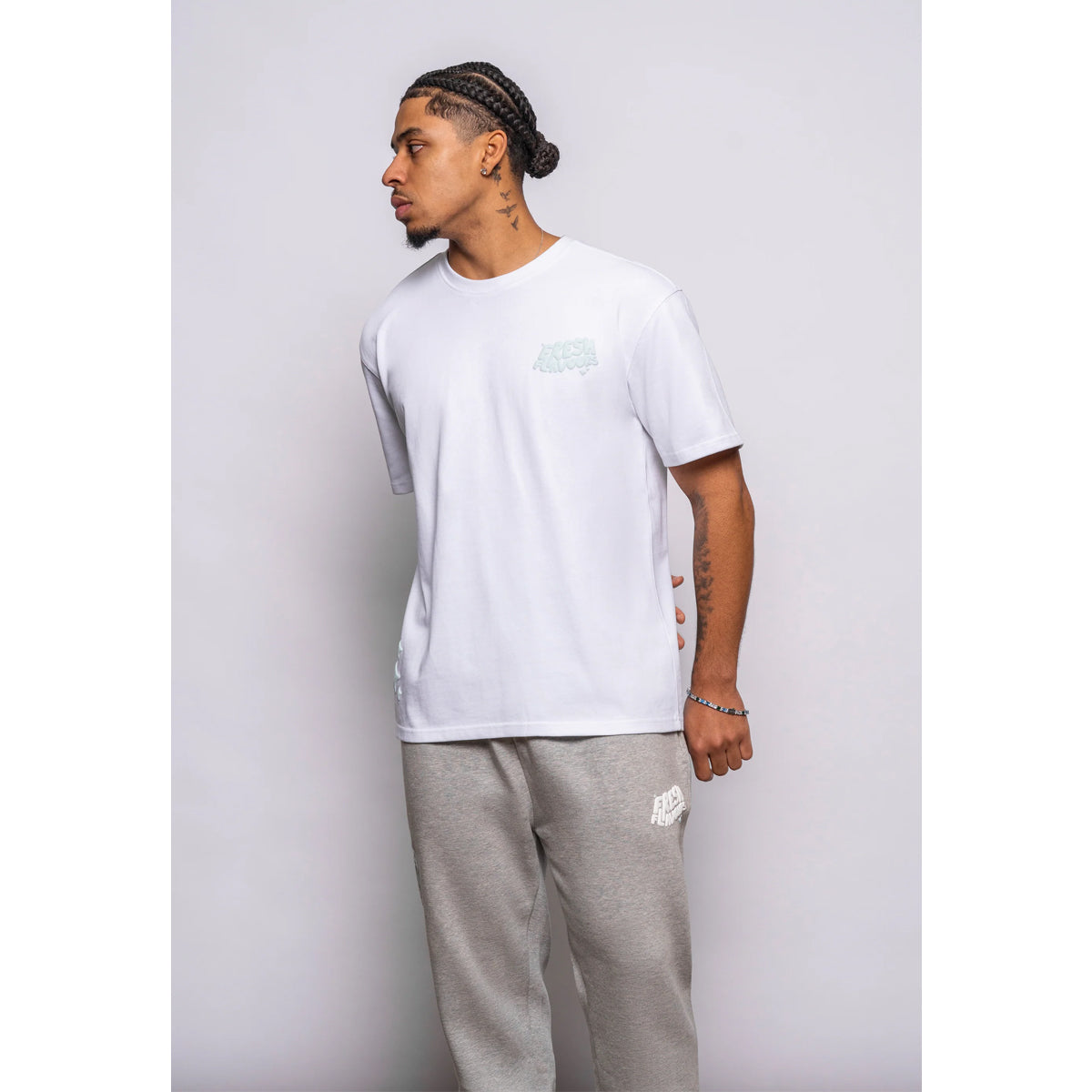 FRESH FLAVOURS CREW NECK WHITE T-SHIRT