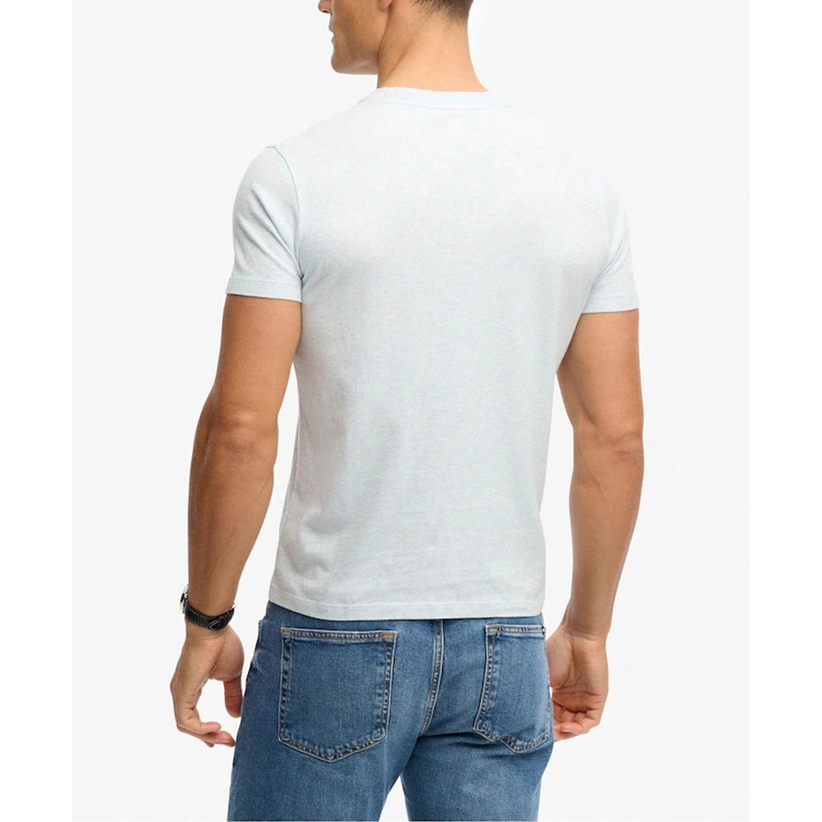 SUPERDRY ESSENTIAL LOGO EMB T-SHIRT ICY BLUE J7I