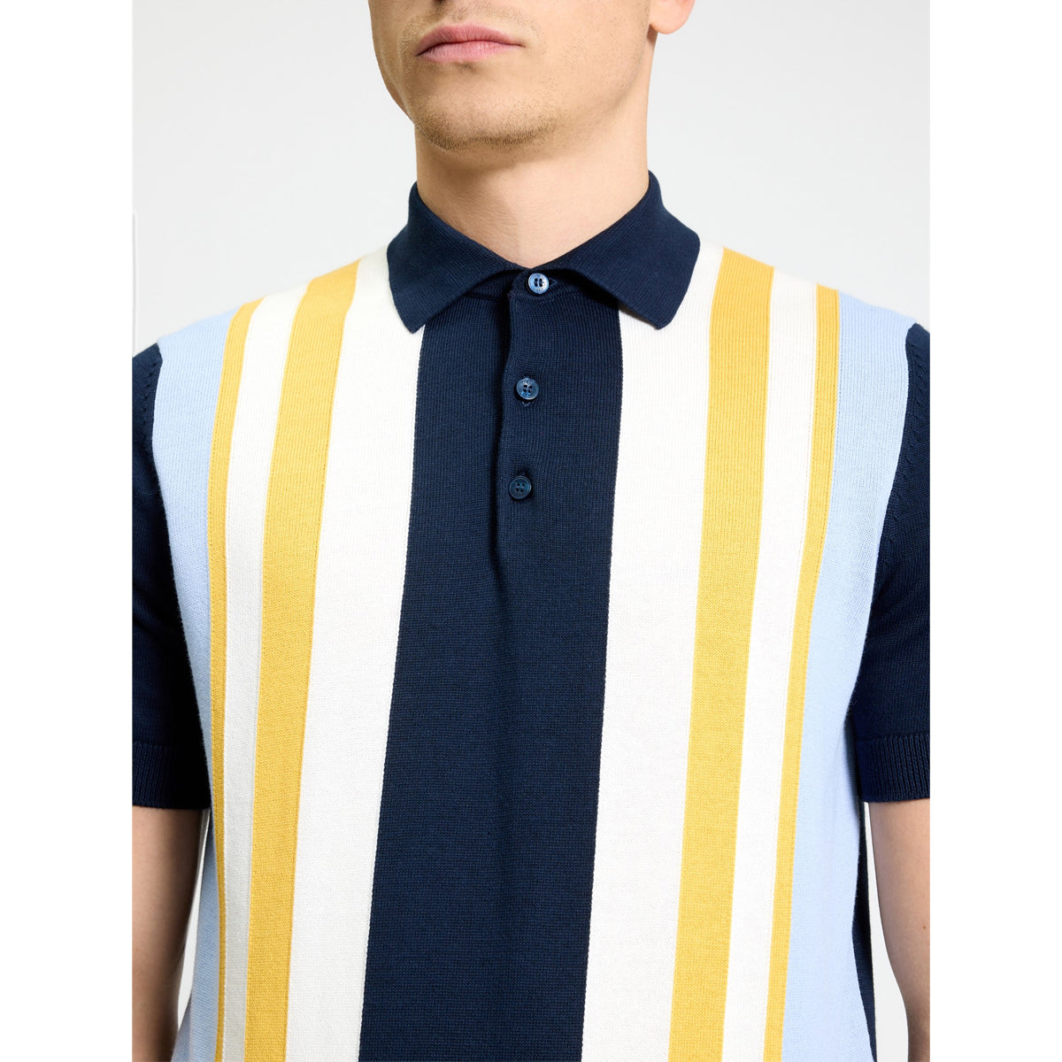 BEN SHERMAN VERTICAL STRIPE POLO NAVY 1013473