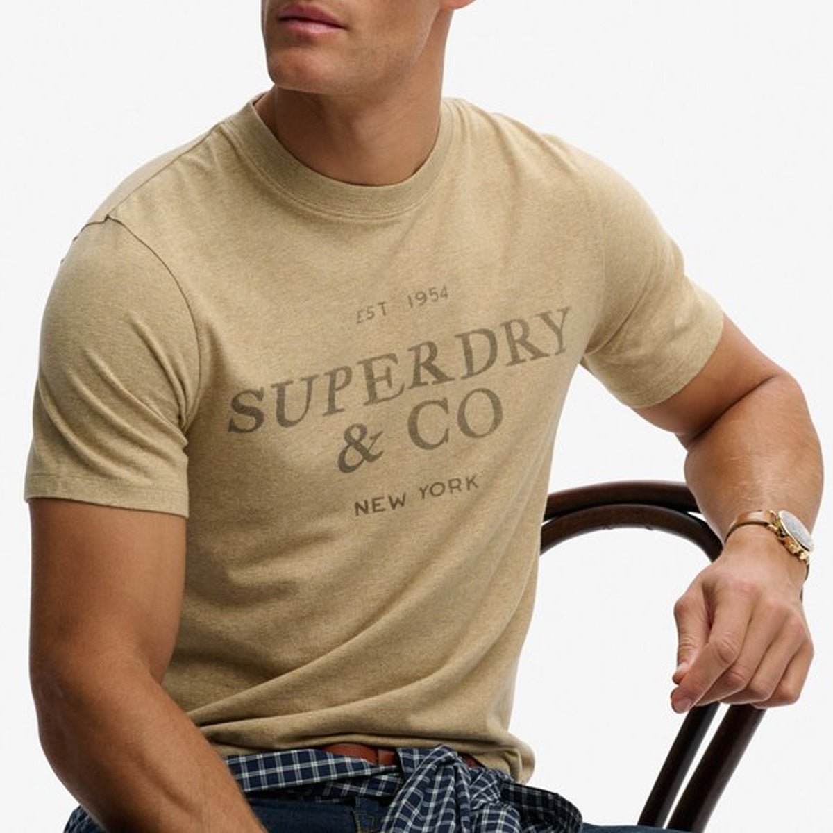 SUPERDRY 1954 COMPANY RELAXED T-SHIRT BEIGE MARL 1WY