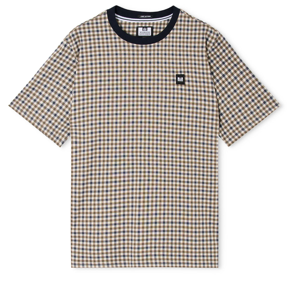 WEEKEND OFFENDER TRIMMER MID HOUSE CHECK T-SHIRT