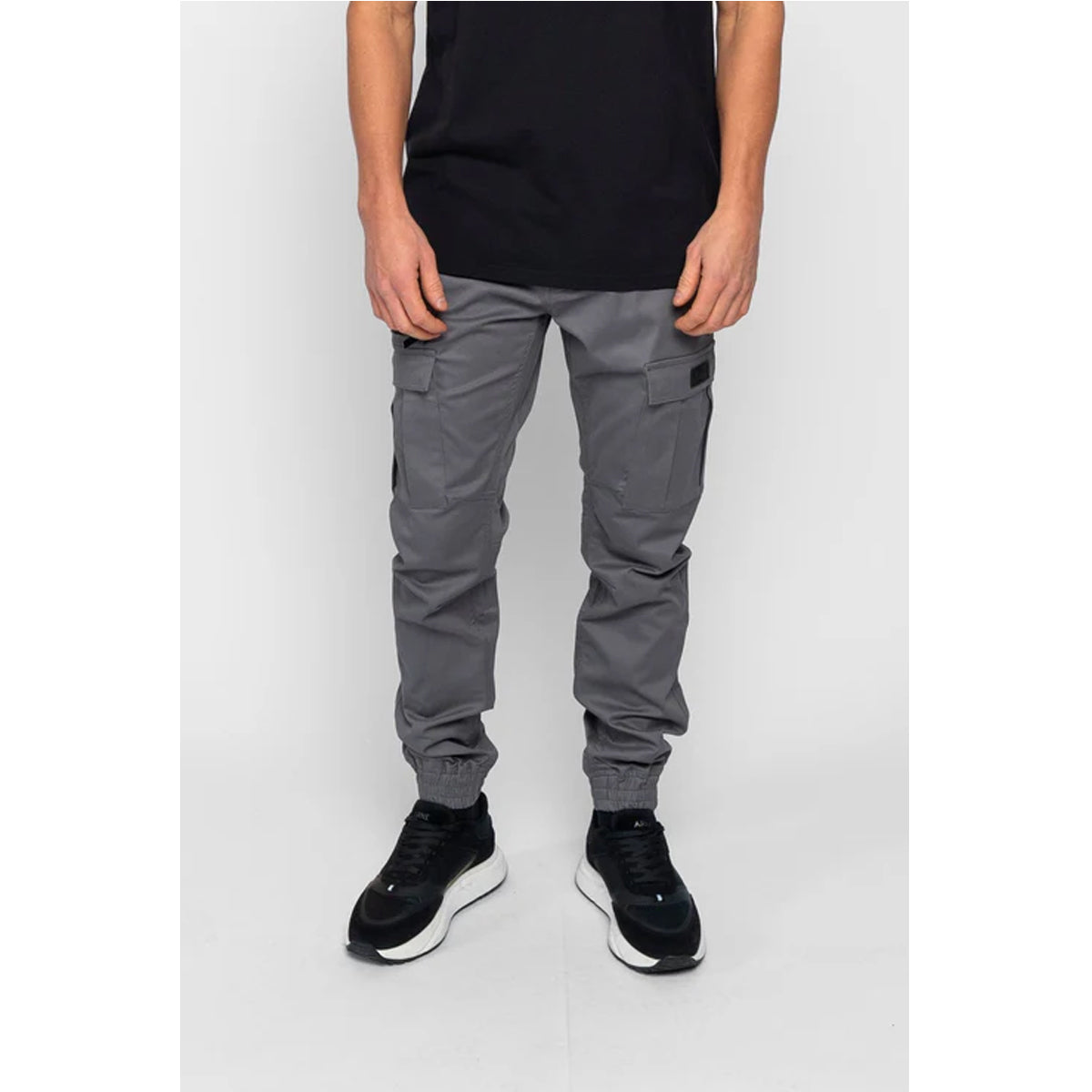 VALERE NUOVO CHARCOAL GREY CARGO BOTTOMS