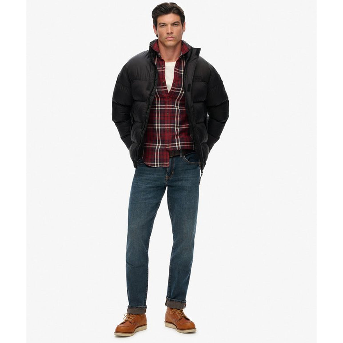 NON HOODED TECH PADDED JACKET BLACK 02A