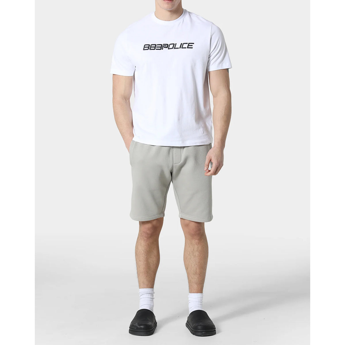 883 POLICE AITOR JOG SHORTS COOL GREY