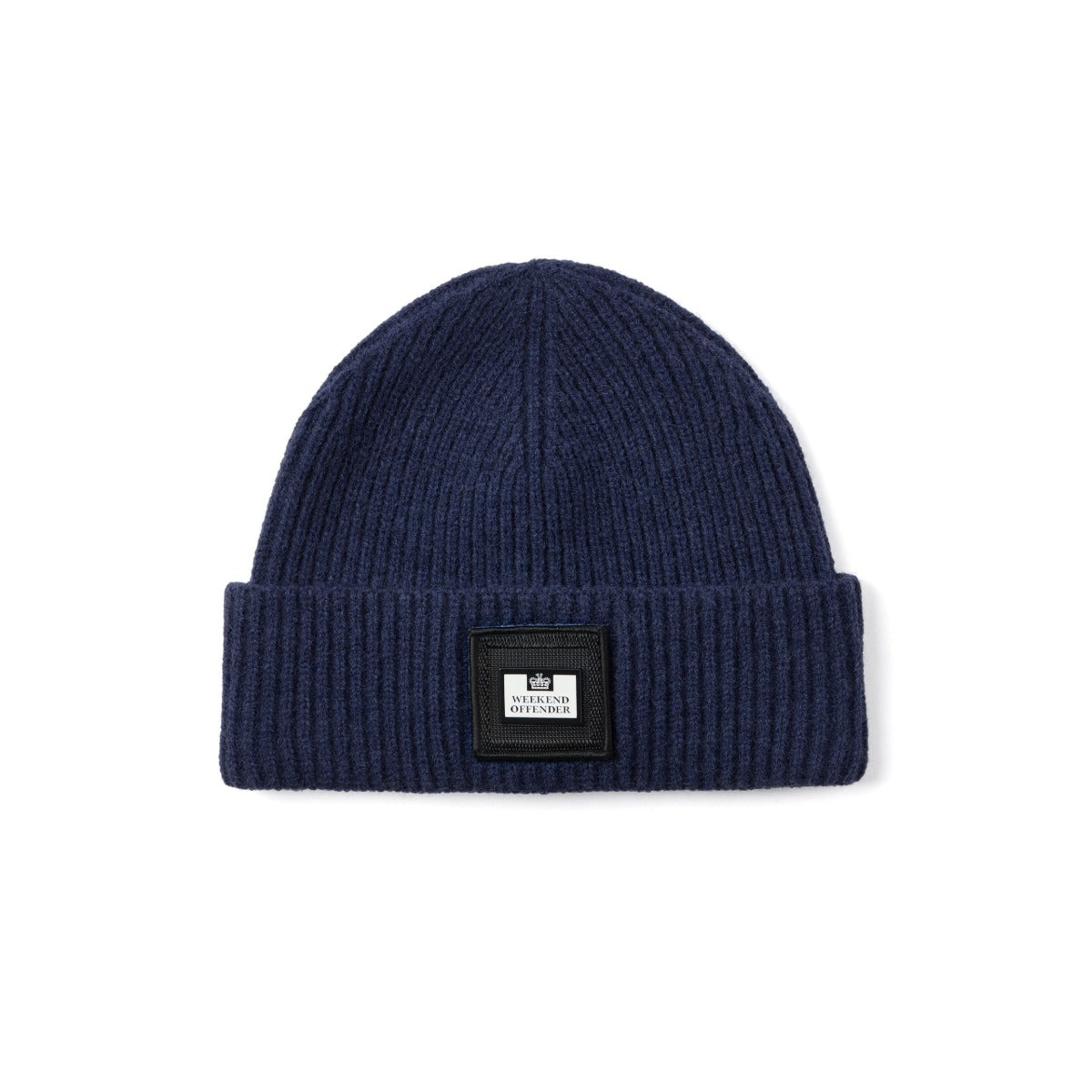 WEEKEND OFFENDER PALMYRA RIB KNIT BEANIE NAVY