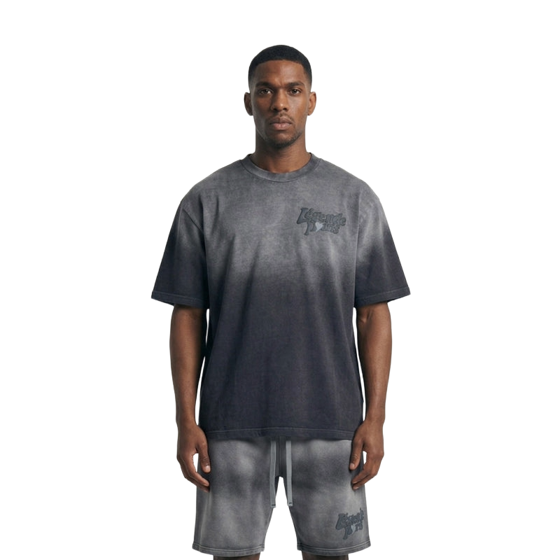 LEGENDE PARIS LND GRADIENT T-SHIRT WASHED CHARCOAL