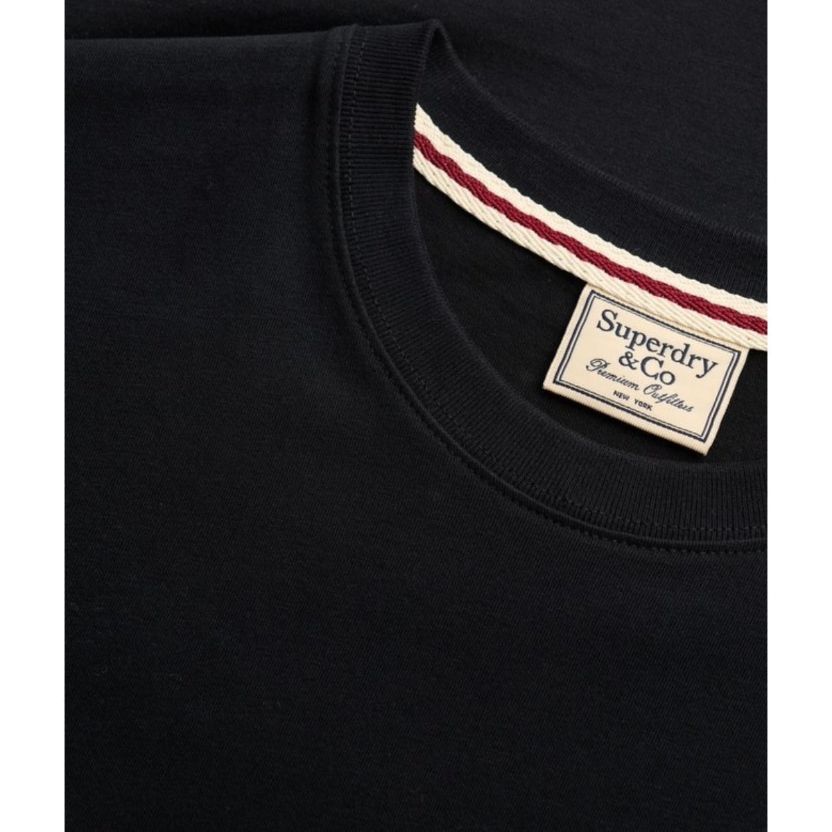 SUPERDRY ESSENTIAL SDCO LOGO EMB T-SHIRT BLACK/GOLD 18A