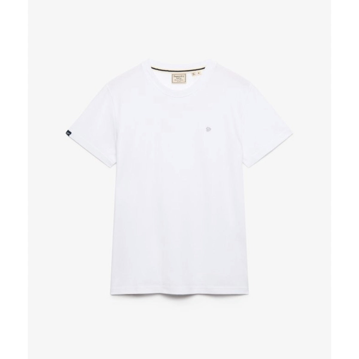 SUPERDRY ESSENTIAL SDCO LOGO EMB T-SHIRT OPTIC WHITE/COLD GREY O3X