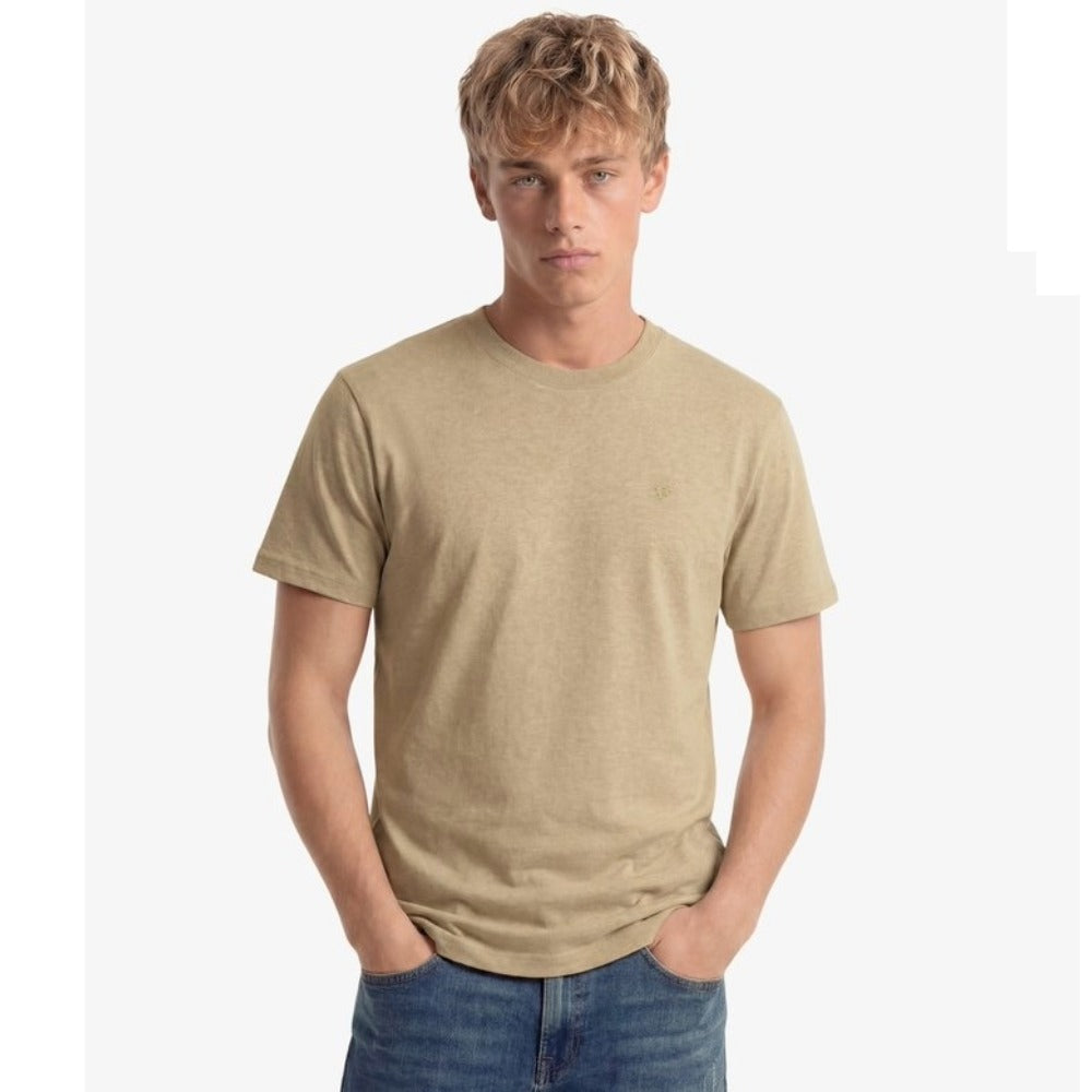 SUPERDRY ESSENTIAL SDCO LOGO EMB T-SHIRT TAN/BEIGE 05D