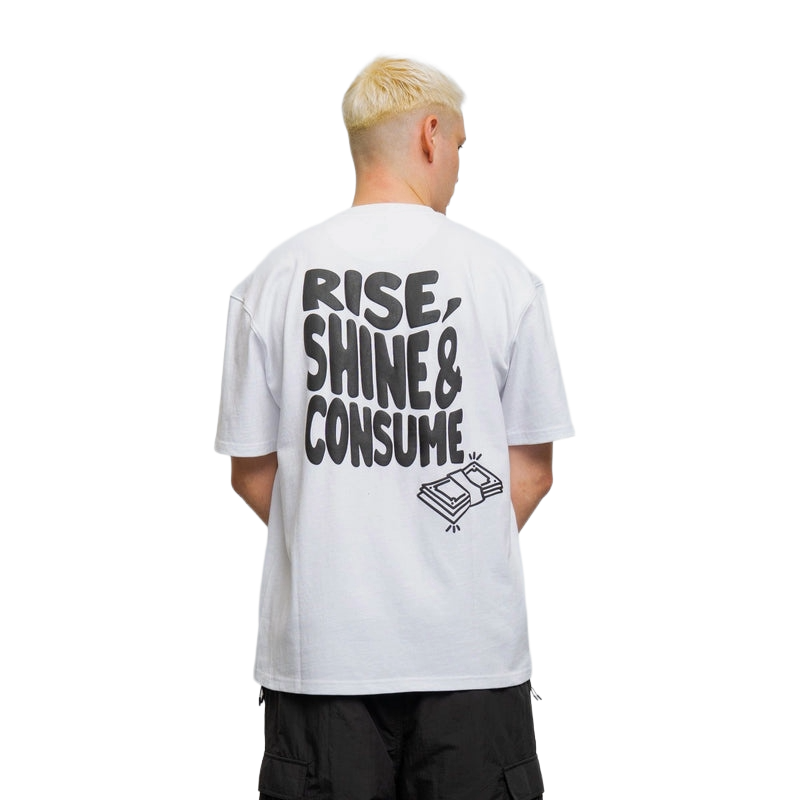 FRESH FLAVOURS CREW NECK RISE WHITE/BLACK T-SHIRT