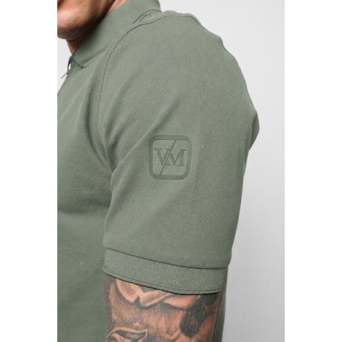 VALERE LUXE MERCERISED PIQUE POLO KHAKI