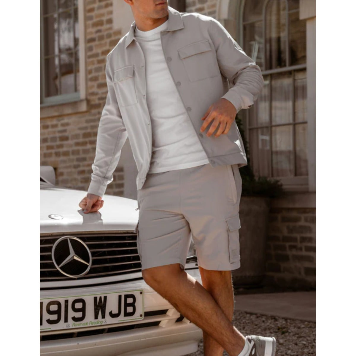 VALERE LUXE CARGO SHORTS GREY