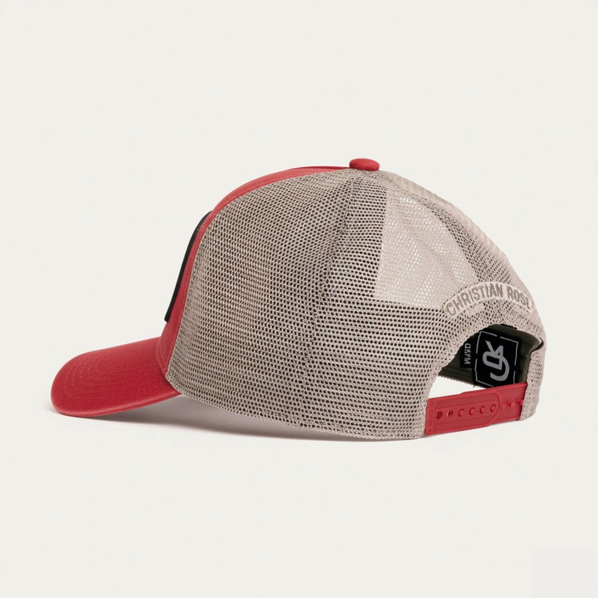 CHRISTIAN ROSE WASHED ICONIC II PLATE RED/CREAM/RED