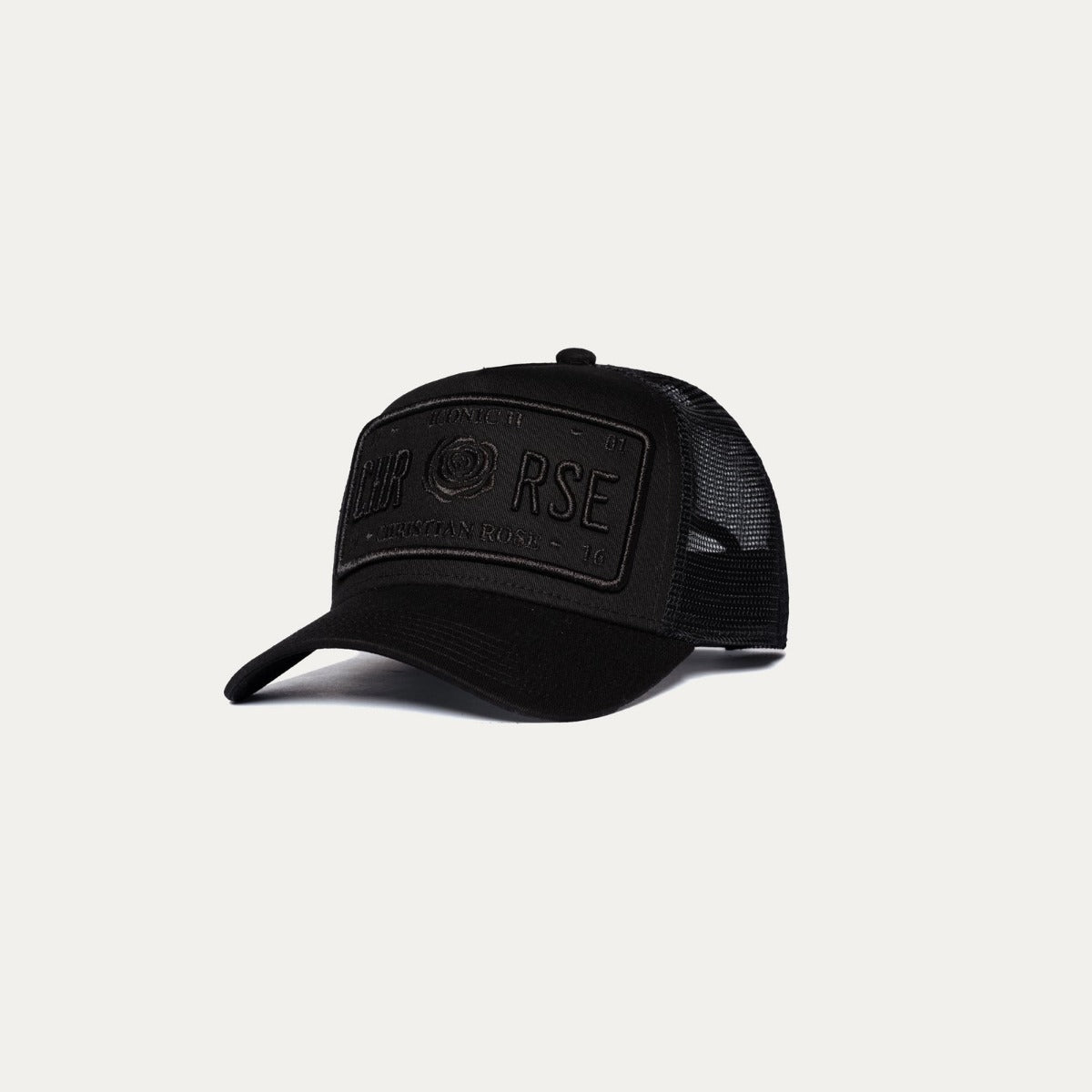 CHRISTIAN ROSE WASHED ICONIC II PLATE BLACK/BLACK METALLIC