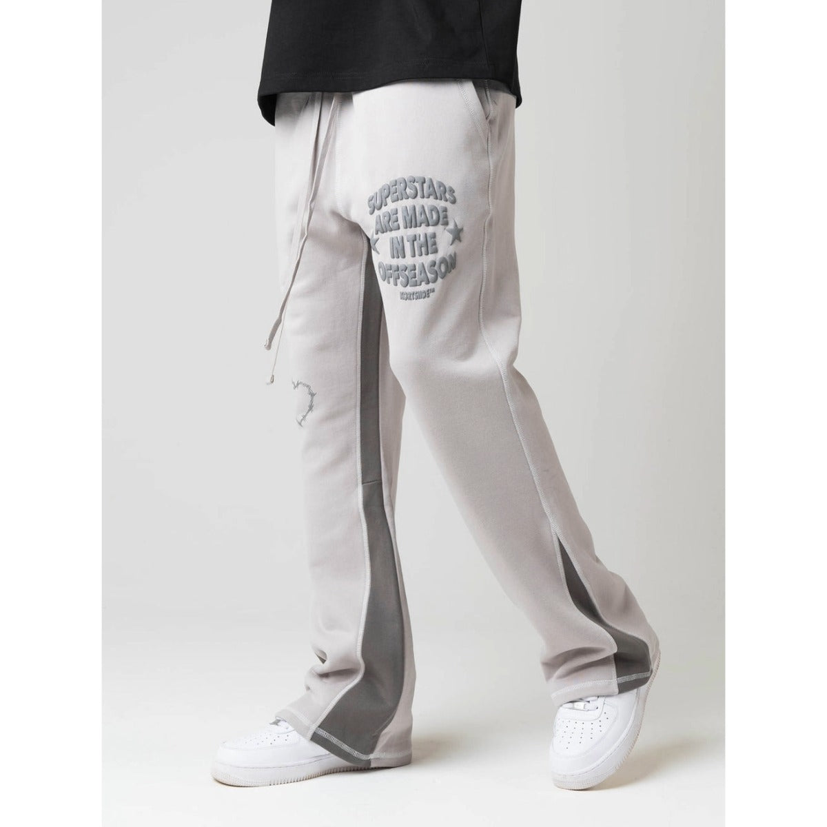 KORTSIIDE SUPERSTAR STITCHED FLARED JOGGER DUSK GREY