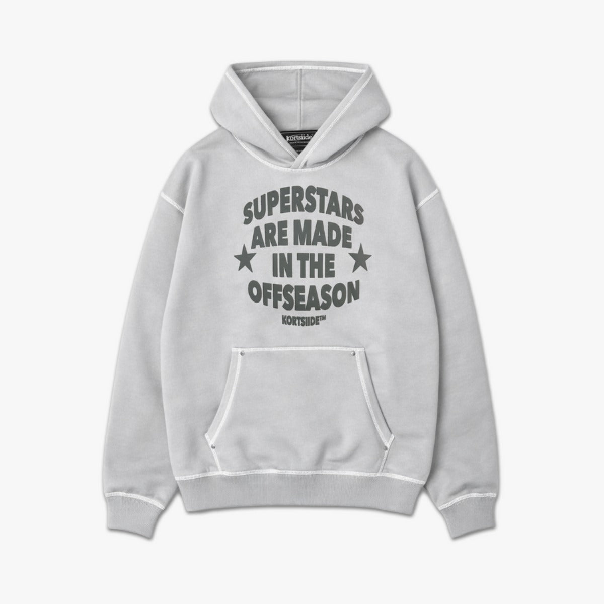 KORTSIIDE SUPERSTAR STITCHED HOODIE DUSK GREY