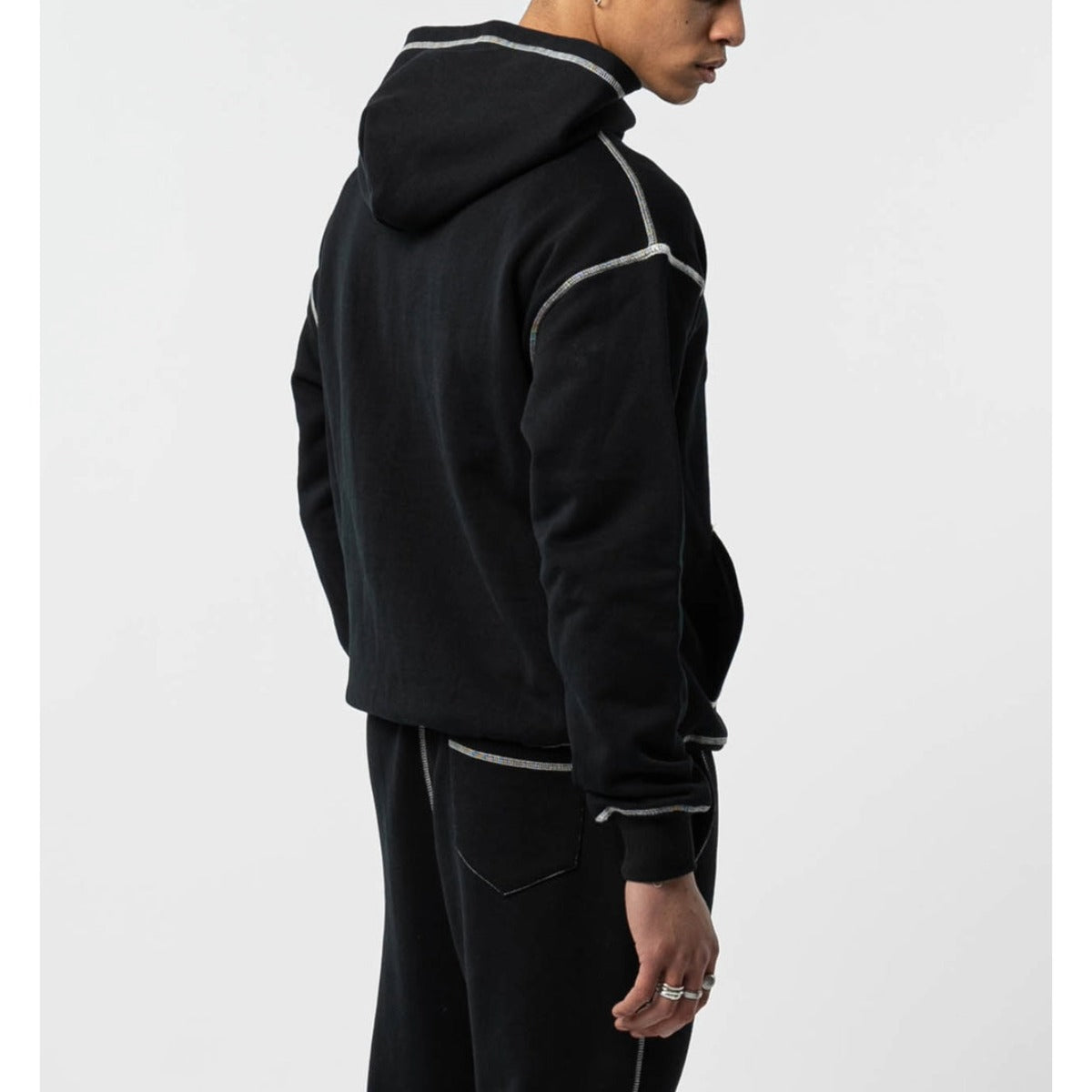 KORTSIIDE SUPERSTAR STITCHED HOODIE TRIPLE BLACK