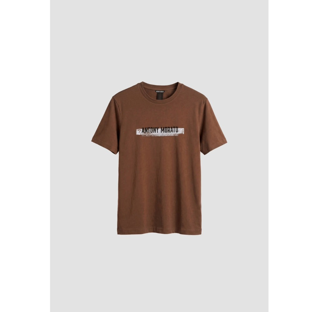 ANTONY MORATO LOGO T-SHIRT TOBACCO MMKS02715