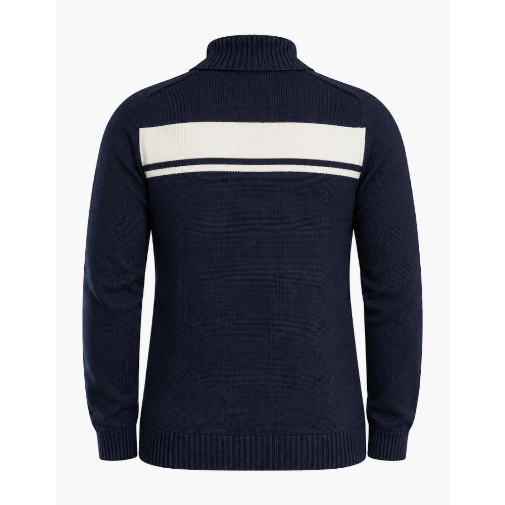 SERGIO TACCHINI DAMARINDO TURTLE NECK JUMPER MARITIME BLUE/GARDENIA