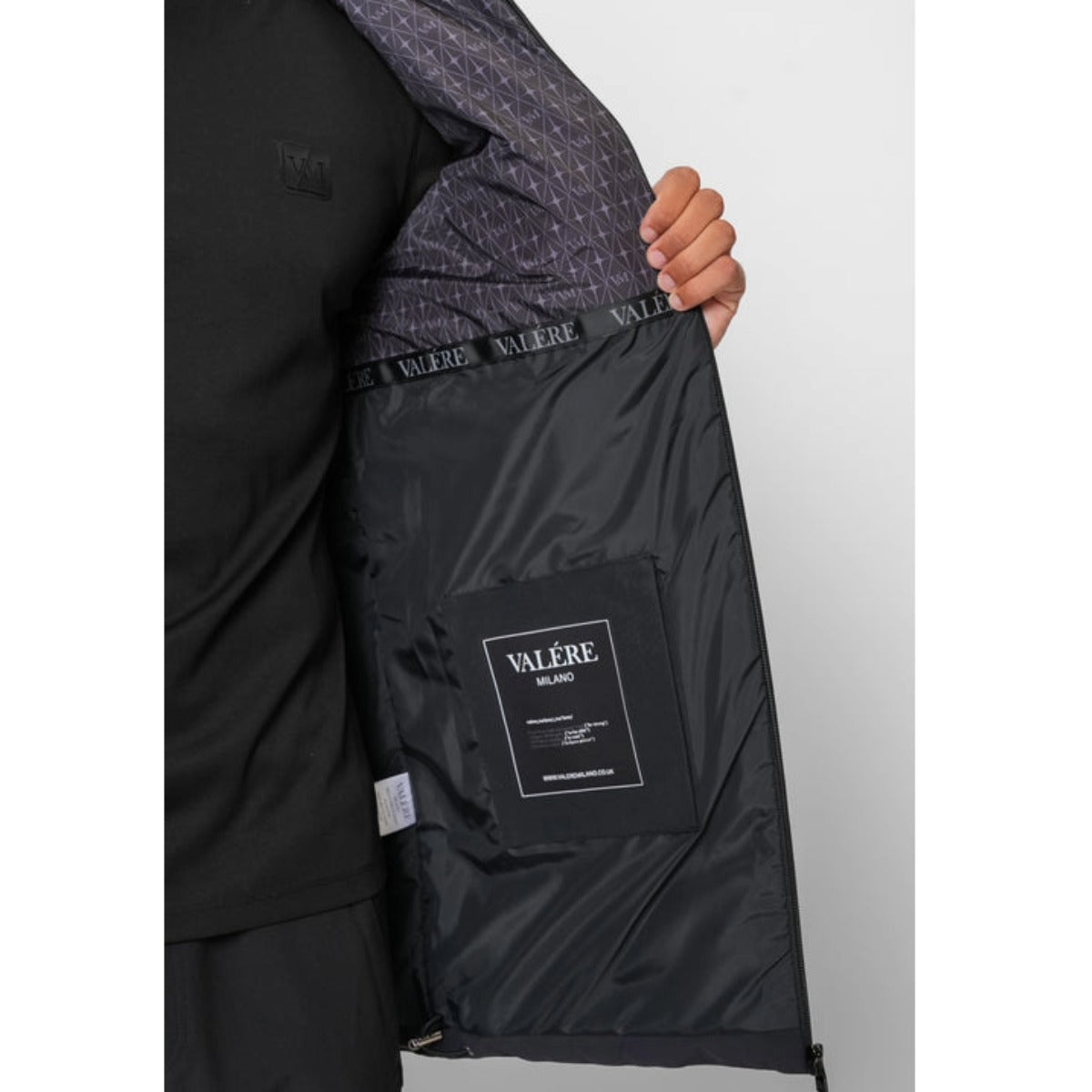 VALERE CLEAN 1/4 LENGTH COAT BLACK