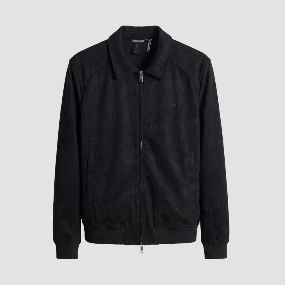ANTONY MORATO BLACK SUEDETTE JACKET WITH COLLAR MMFL01162