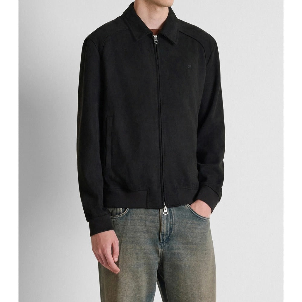ANTONY MORATO BLACK SUEDETTE JACKET WITH COLLAR MMFL01162