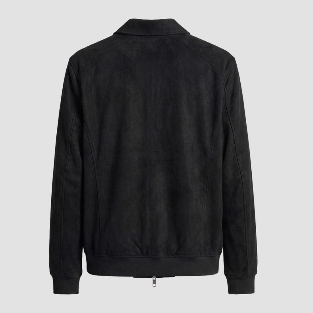 ANTONY MORATO BLACK SUEDETTE JACKET WITH COLLAR MMFL01162