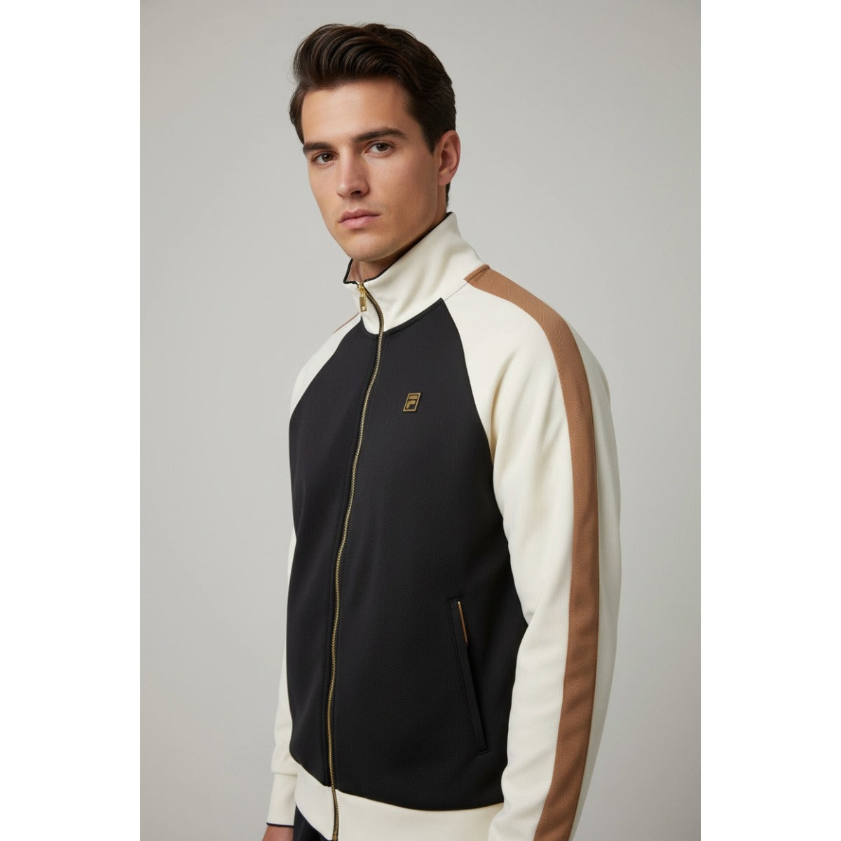 FILA CORY COLOUR BLOCK TRACK JACKET BLACK/WHITE