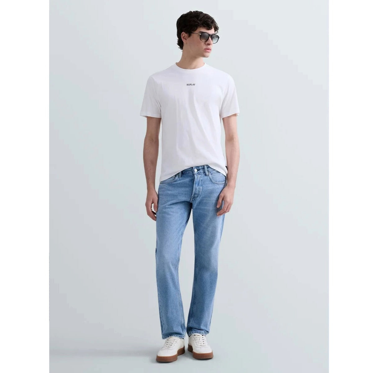 REPLAY LOGO T-SHIRT M3098 OFF WHITE