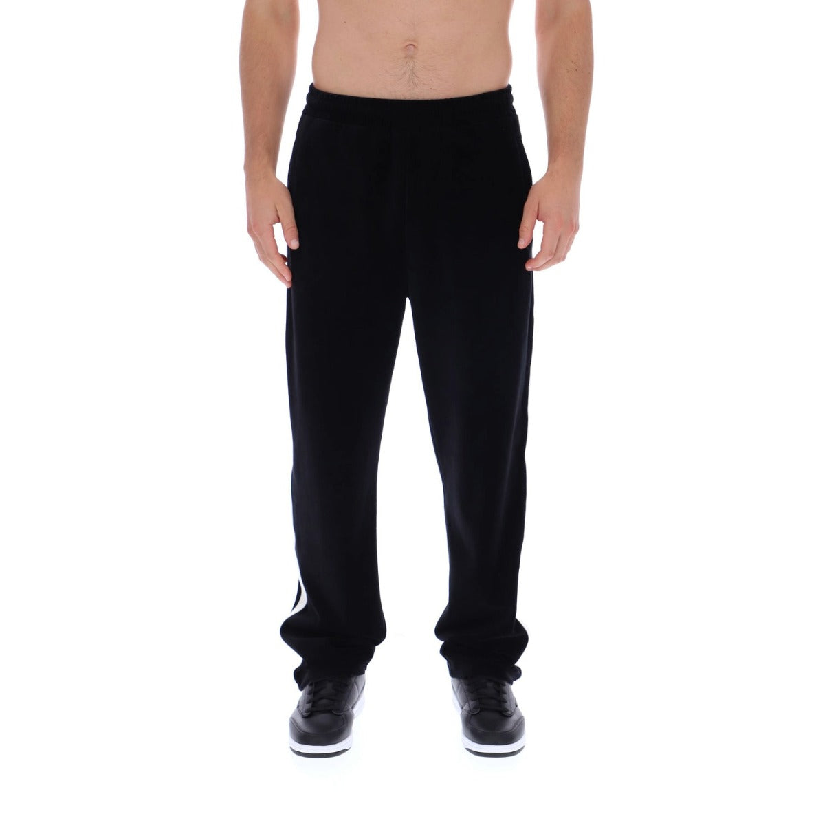 FILA FARIO VELOUR TRACK PANT WITH TAPE BLACK