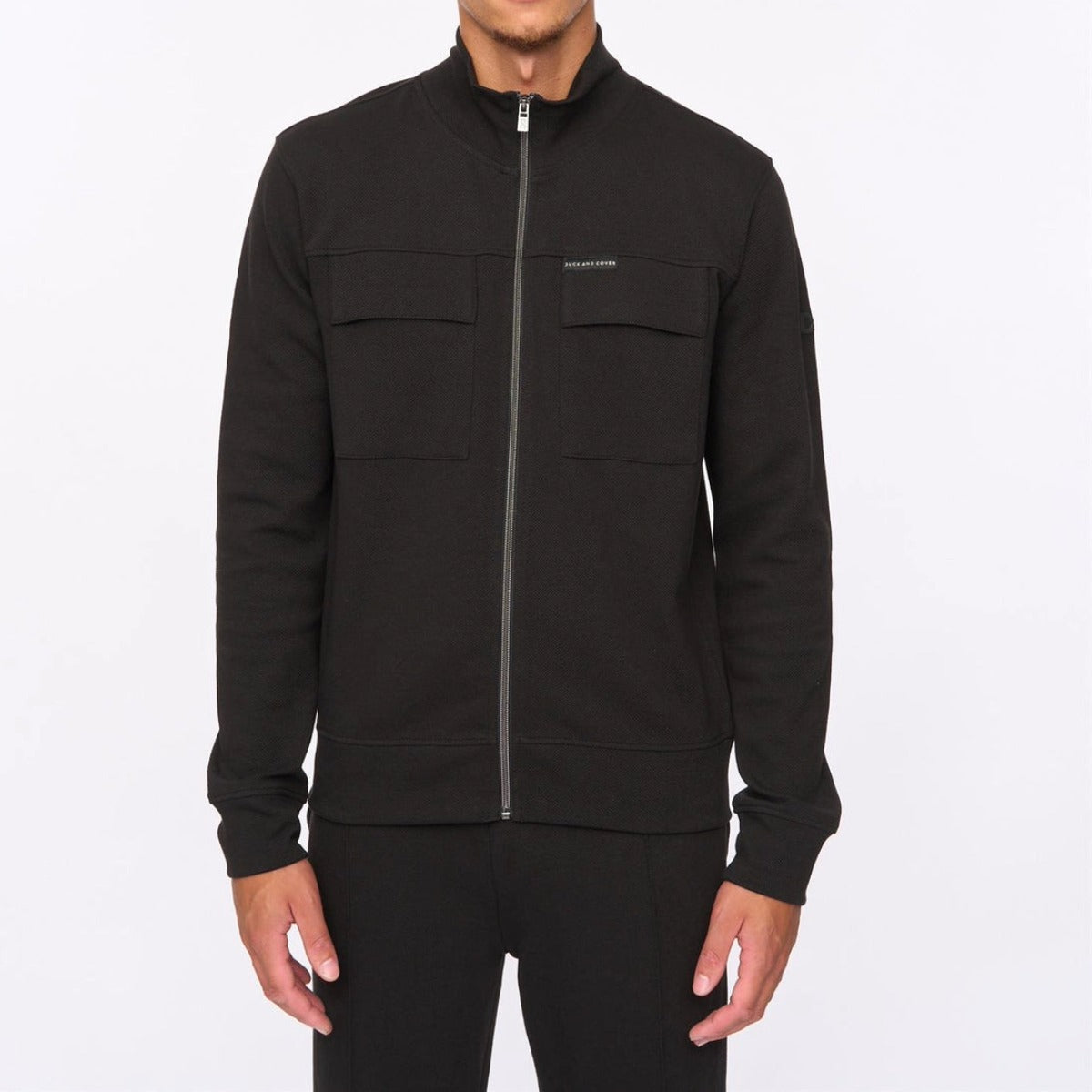 DUCK & COVER TAMES ZIP UP SWEATSHIRT BLACK