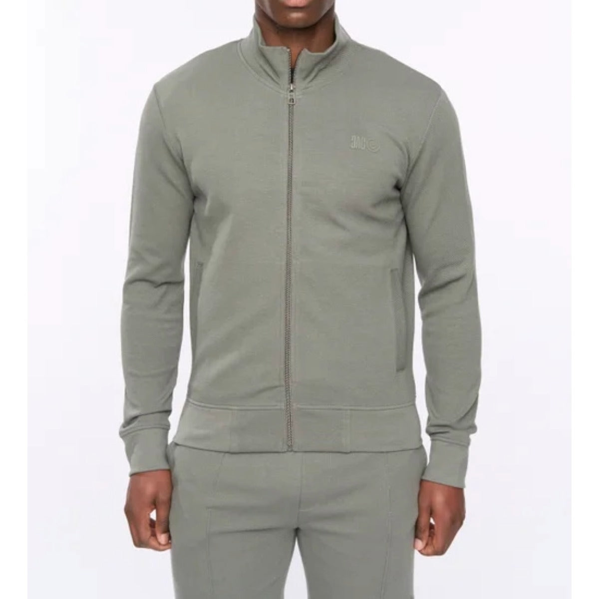 DUCK & COVER HANNINGS ZIP UP SWEATSHIRT OLIVE