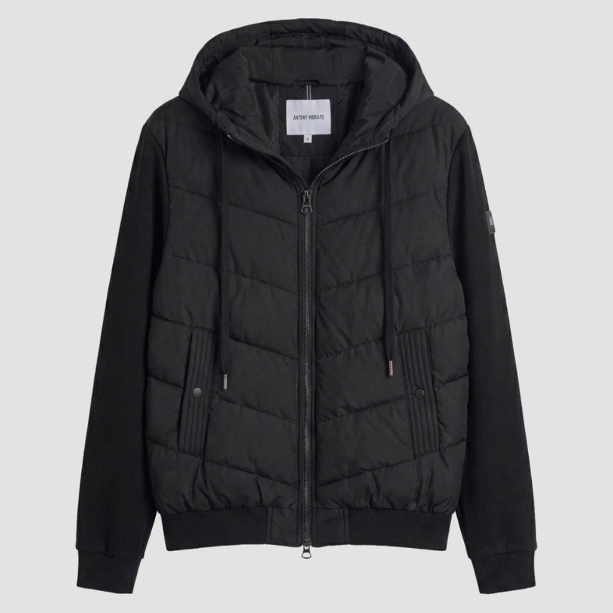 ANTONY MORATO HOODED PADDED TECH JACKET BLACK MMCO01019