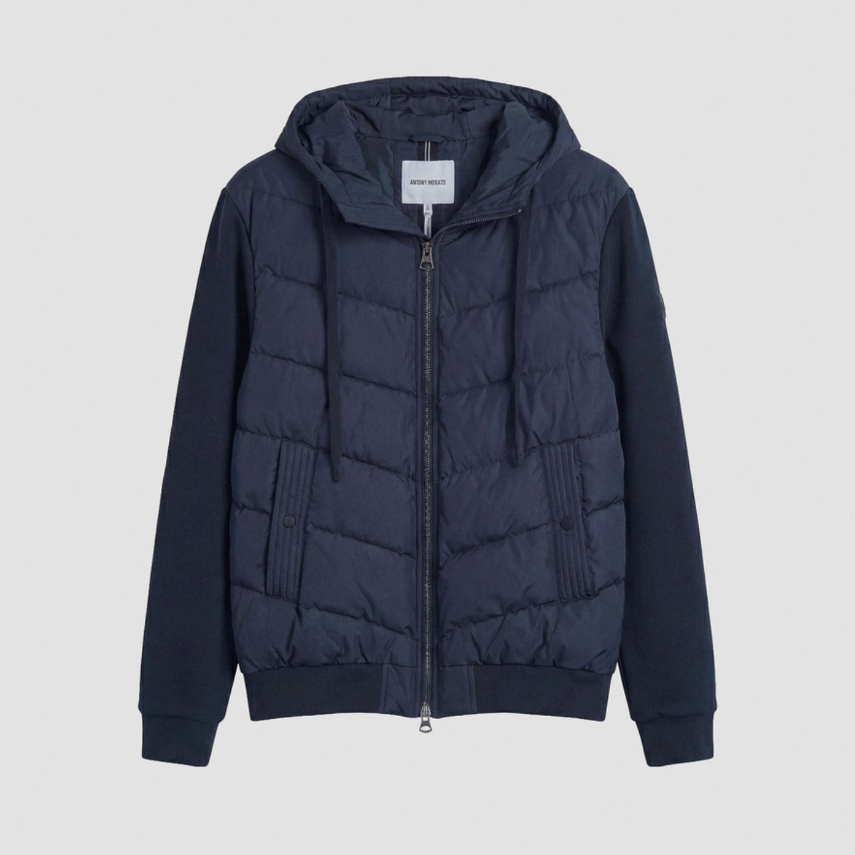 ANTONY MORATO HOODED PADDED TECH JACKET MARINE NAVY MMCO01019