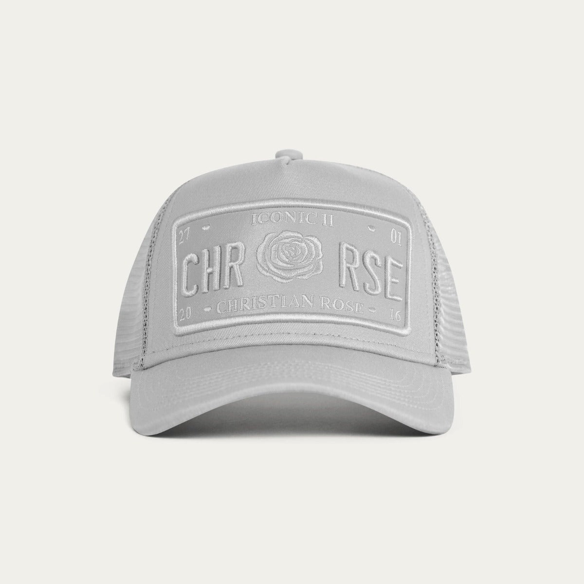 CHRISTIAN ROSE ICONIC VINYL PATCH CAP STONE GREY CR011SG