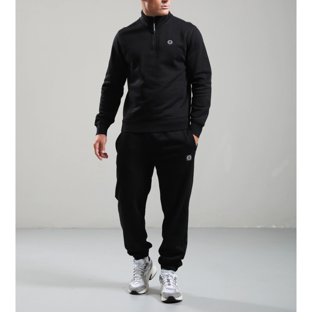 MARSHALL ARTIST MARCHIO 1/4 ZIP SWEATSHIRT BLACK