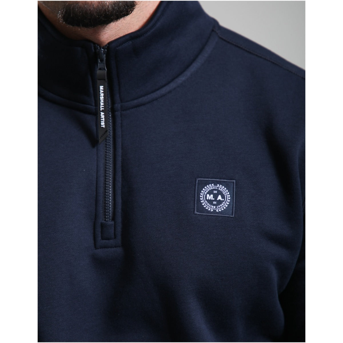 MARSHALL ARTIST MARCHIO 1/4 ZIP SWEATSHIRT NAVY