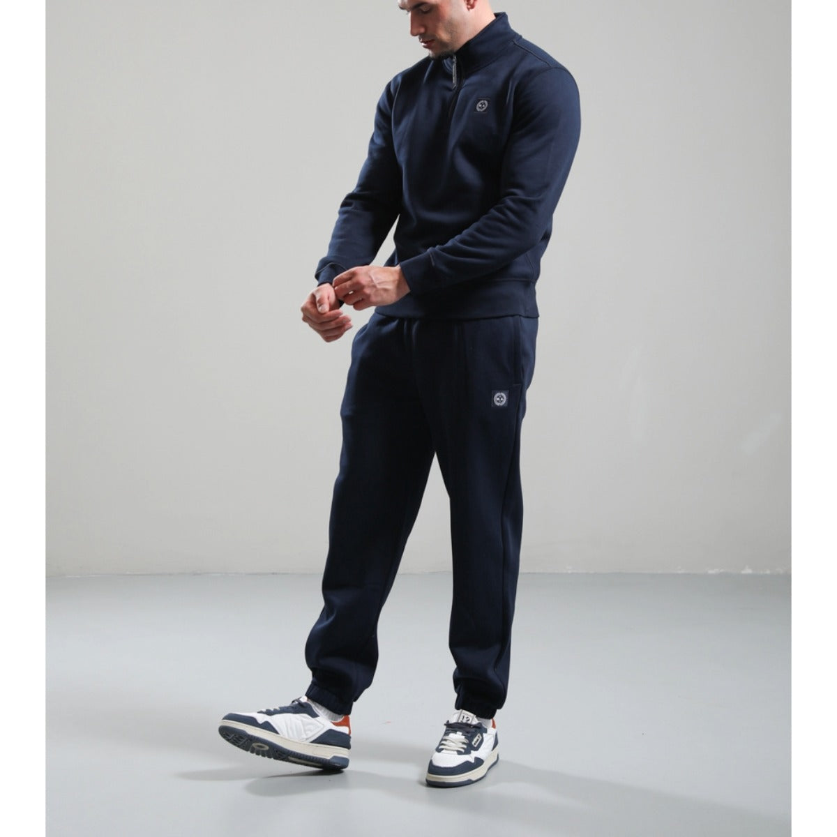 MARSHALL ARTIST MARCHIO 1/4 ZIP SWEATSHIRT NAVY