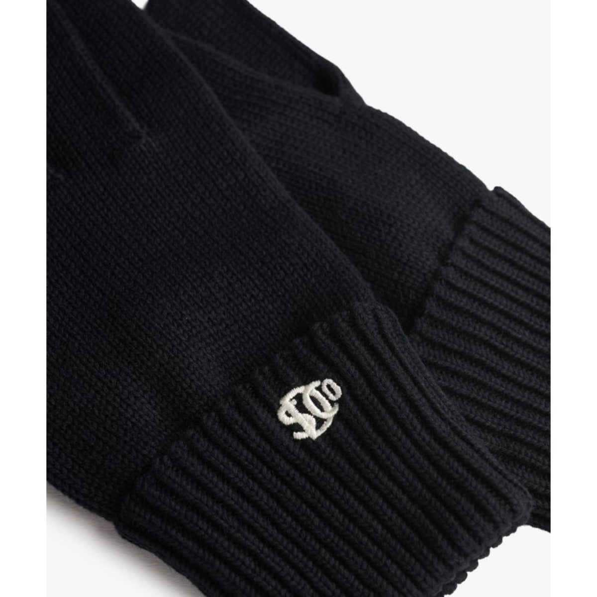 SUPERDRY SD LOGO KNITTED GLOVES M9310564A-02A BLACK